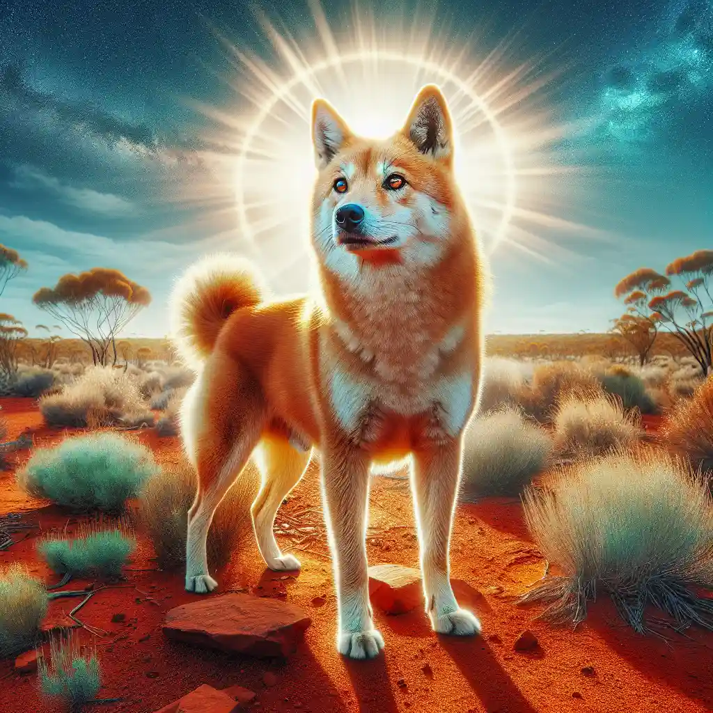 Australian dingo in its natural habitat.