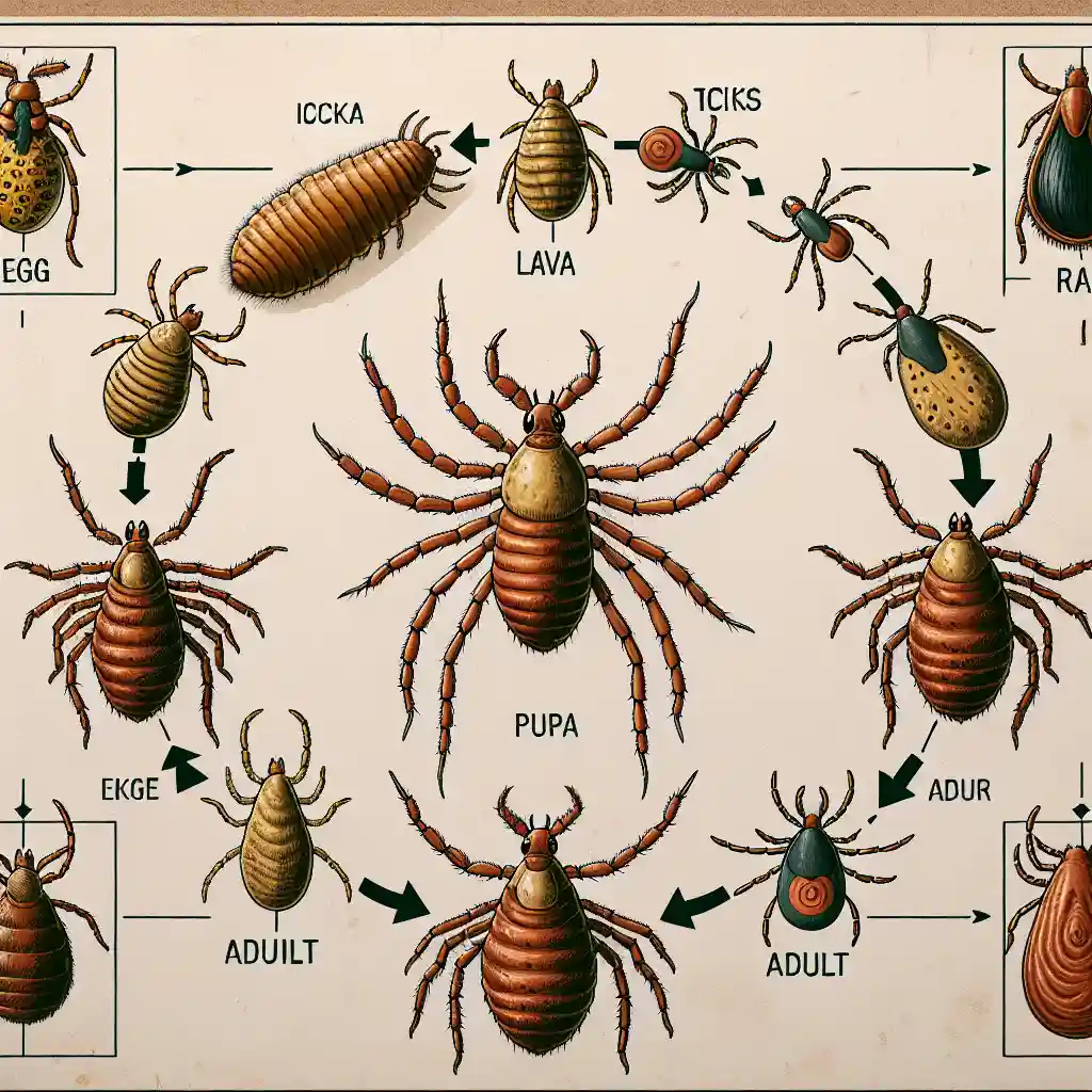 Flea and Tick Life Cycle Diagram.