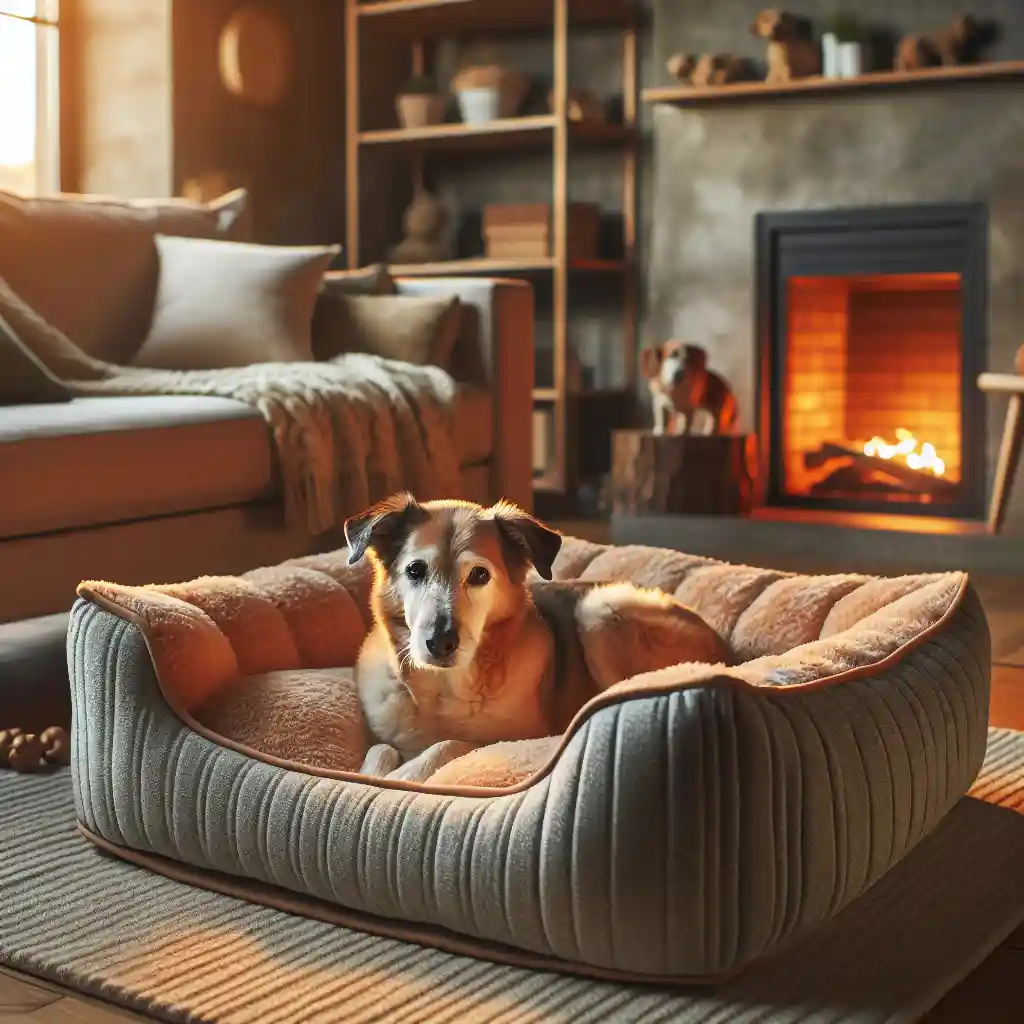 Comfortable dog bed with supportive padding