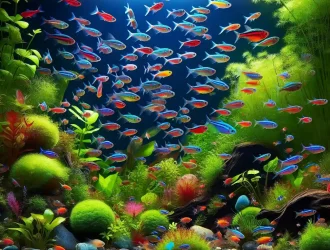 School of Neon Tetras