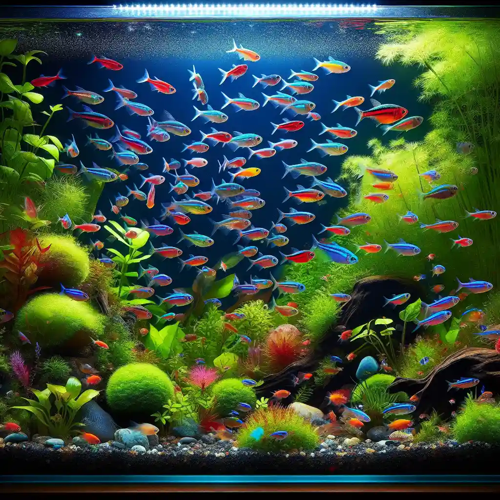 School of Neon Tetras