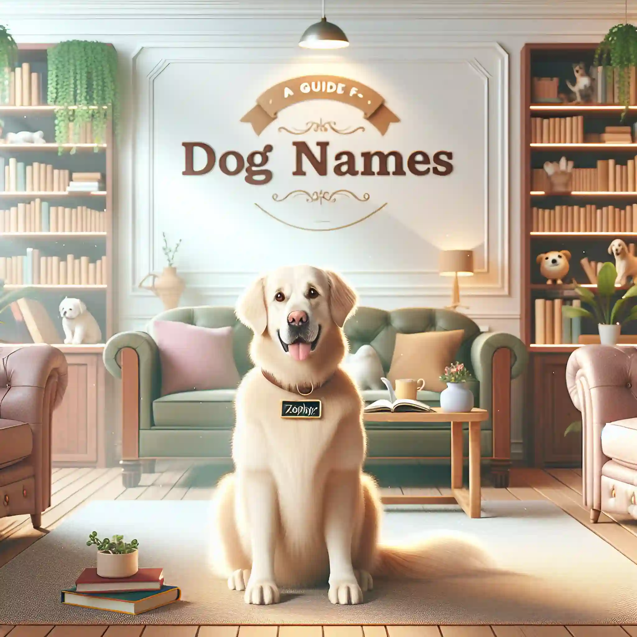 Dogs with name tags showcasing trendy and unique names.