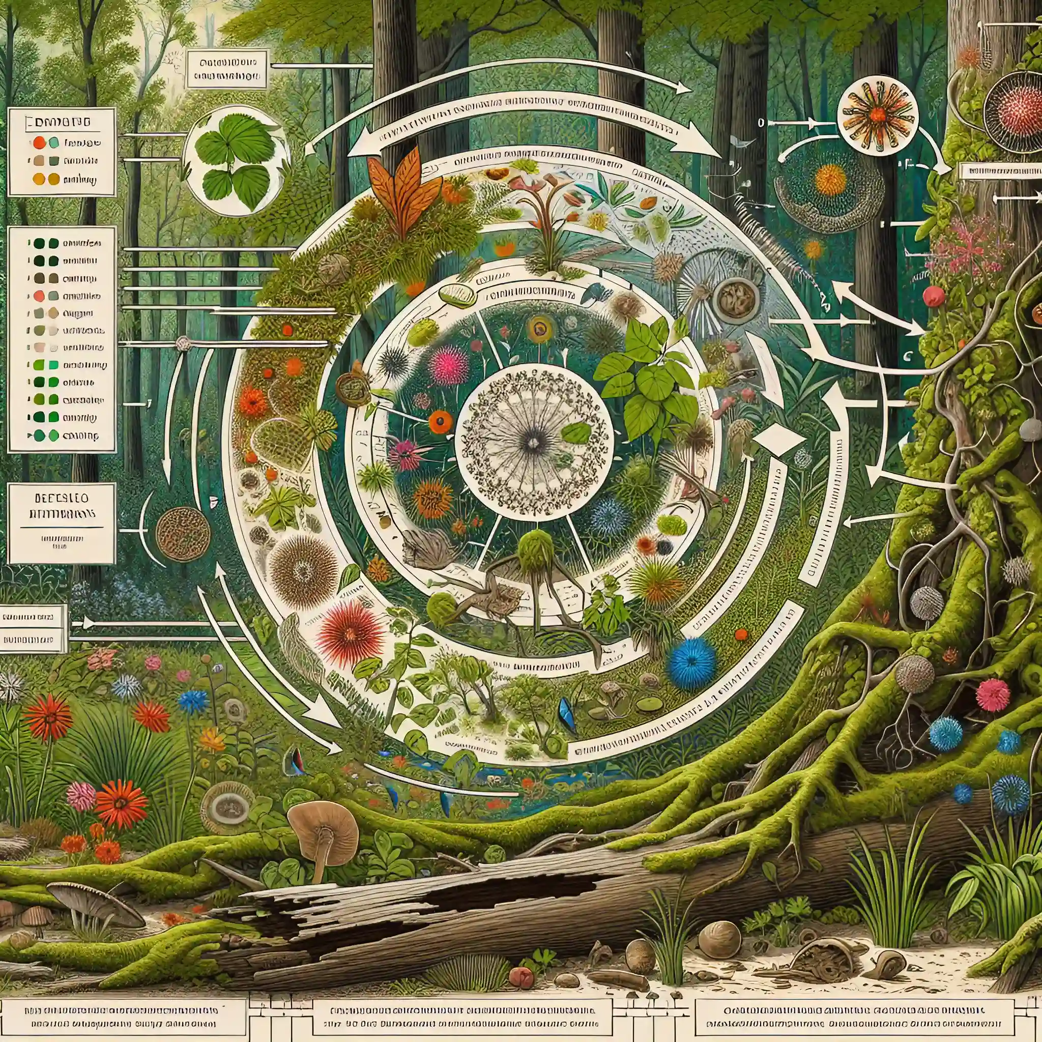 A vibrant ecosystem illustrating the dynamic interplay of biotic and abiotic factors.